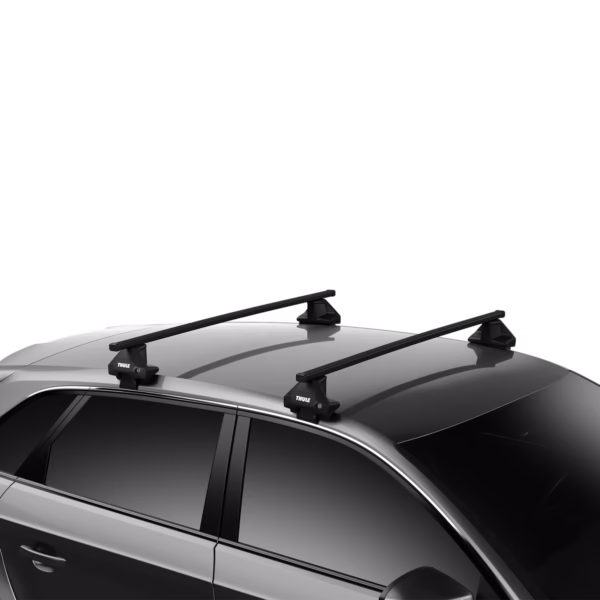 Thule SquareBar Evo Naked Roof melns uz jumta