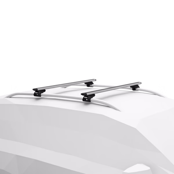 Thule WingBar Evo Fixed Point sudraba krasa uz jumta